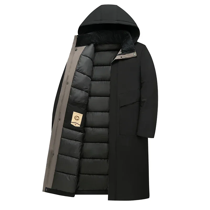 Julien – Long manteau d’hiver chaud à capuche homme