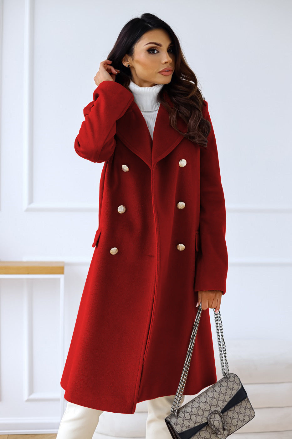Noor | Double-breasted Women's Coat in Classic Style