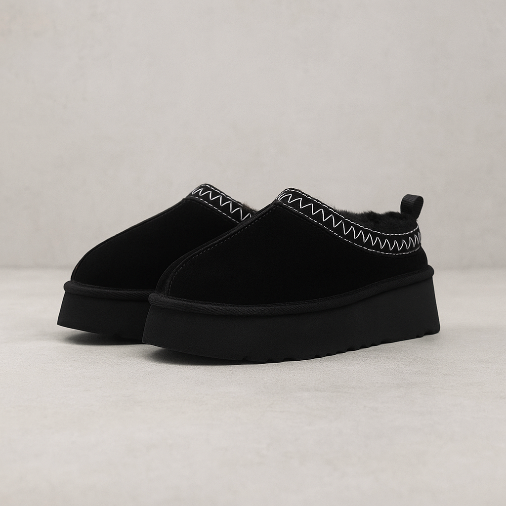 Warme Platform Pantoffels met Pluche Voering