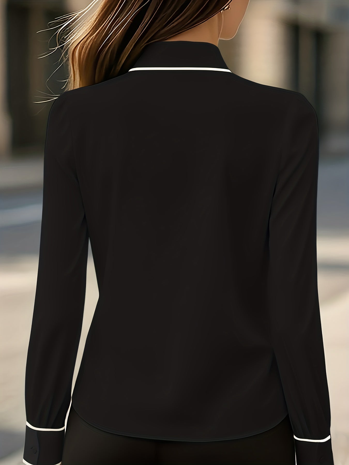 Briella - Long Sleeve Shirt With Front Tie