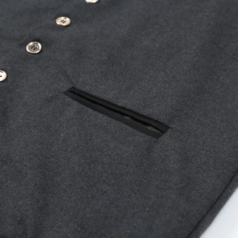 James – Gilet classique avec poches avant et fermeture à boutons décorative