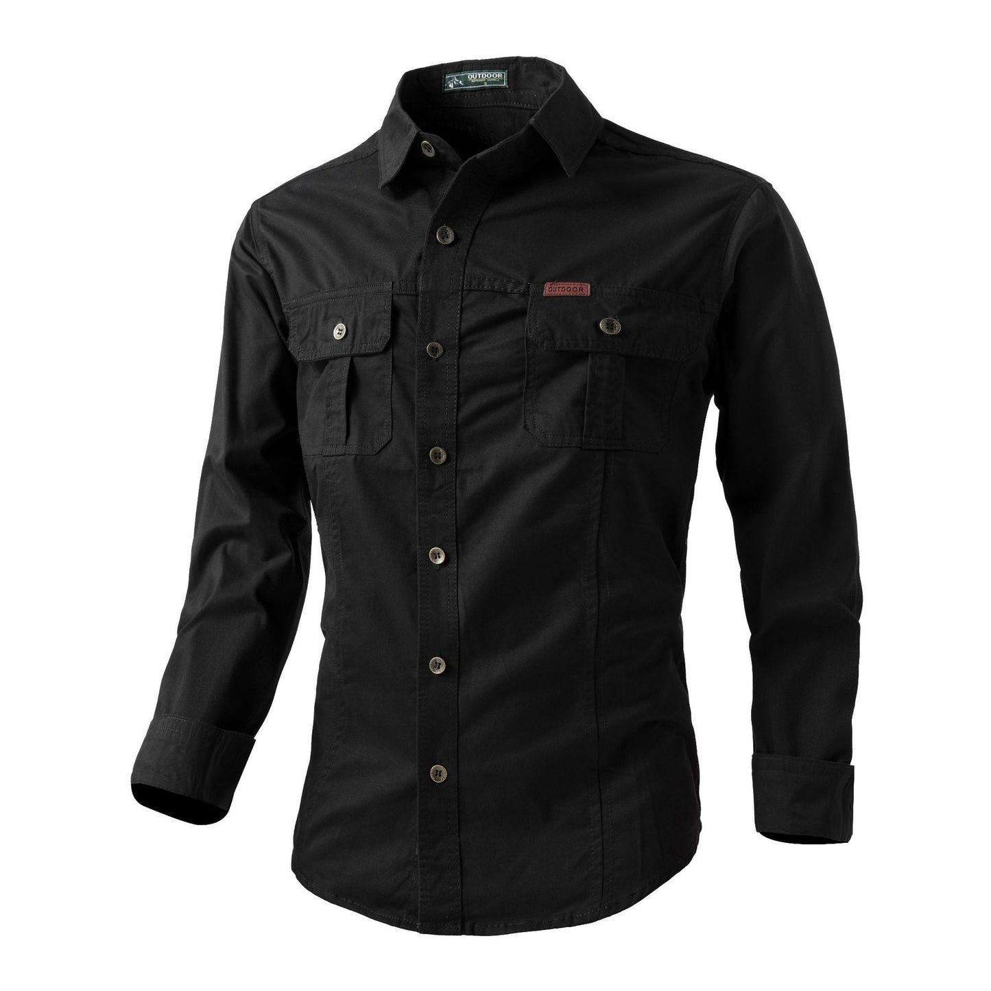 Chemise Cargo à Manches Longues Premium pour Homme – Vêtement de Travail Décontracté à Coupe Ample