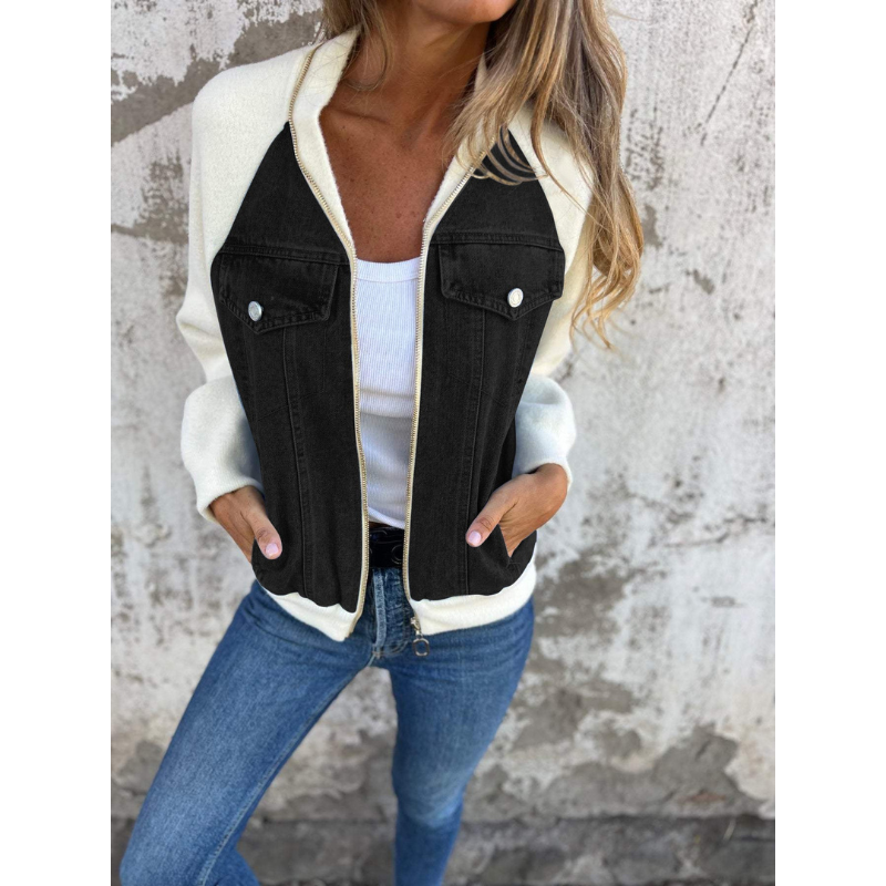 Sienna V-Neck Dames Jacket – Lichtgewicht Herfstjas met Moderne Pasvorm