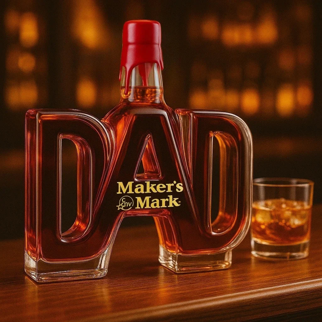 PapaPrunk™ / Kristallklare Whiskeyflasche Als Edles Geschenk Für Väter