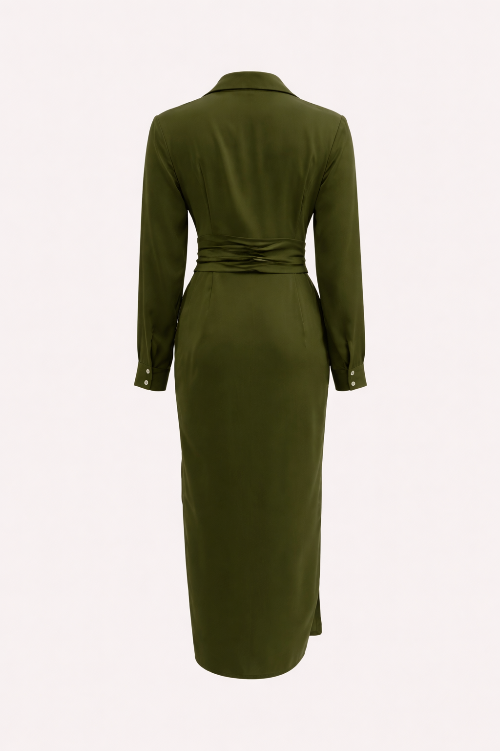Elegant und Bequeme Lange Maxikleid aus Grüner Mischbaumwolle Damen