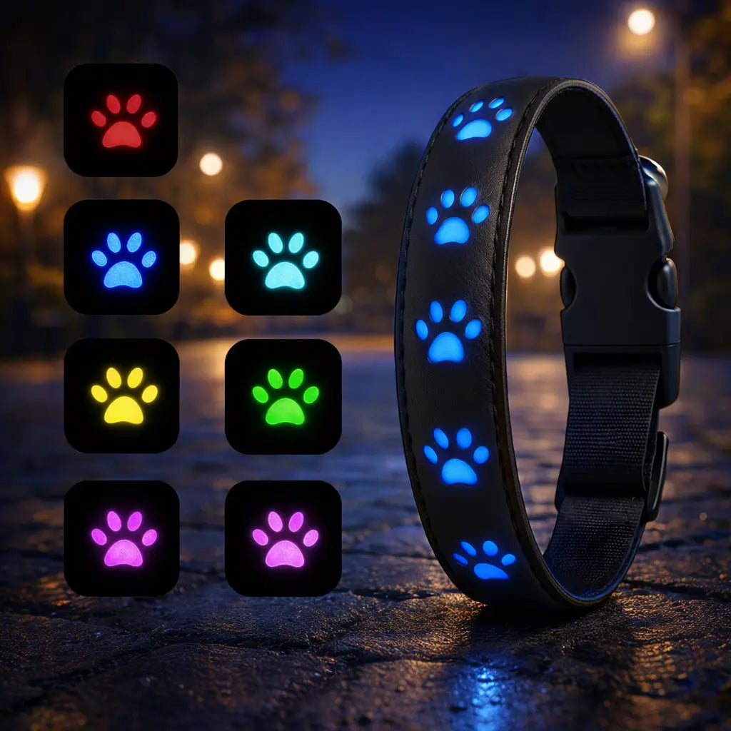 LED Hundehalsband für Sichtbarkeit bei Nacht & Dunkelheit