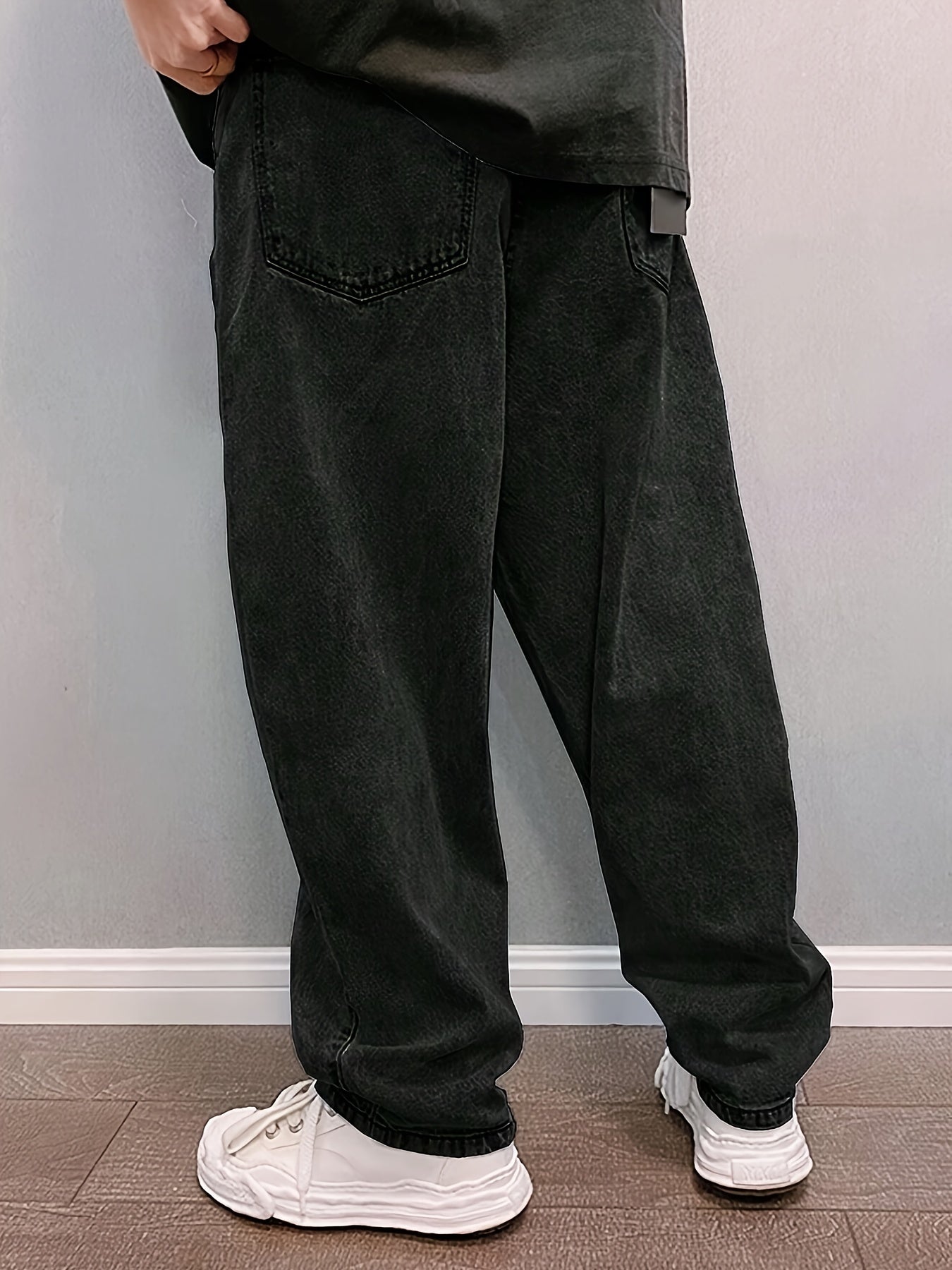 Loose Fit Jeans - Herren Stonewash Hip Hop Baggy Jeans