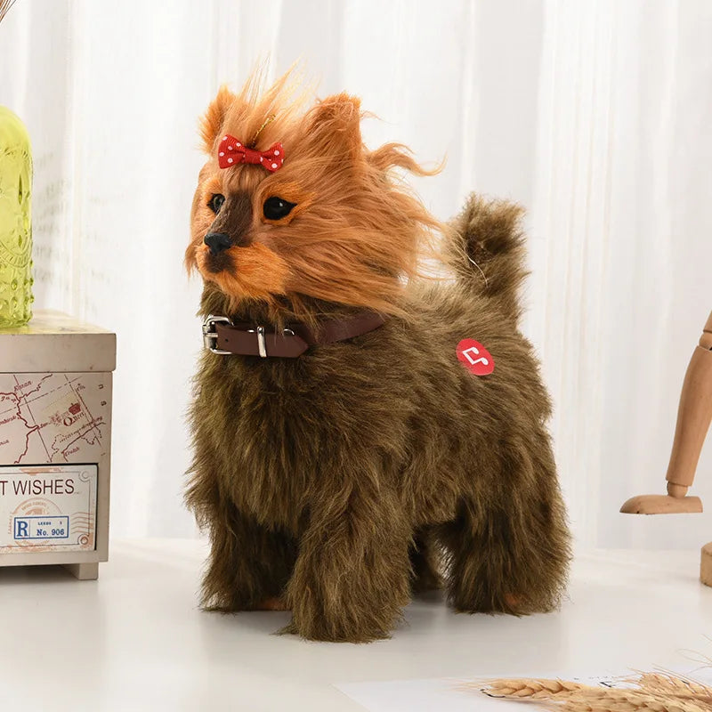 Interactive Plush Robot Puppy Toy with Sound Control and Touch Features – Walking and Barking Sheepdog, 22x20x10cm 12