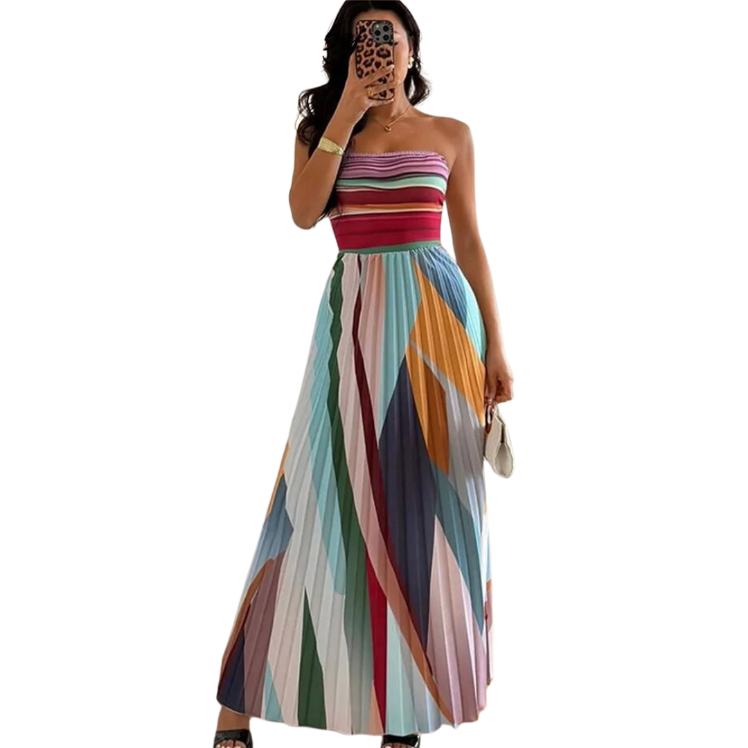 Isola - Chic Long Dress With Elegant Details