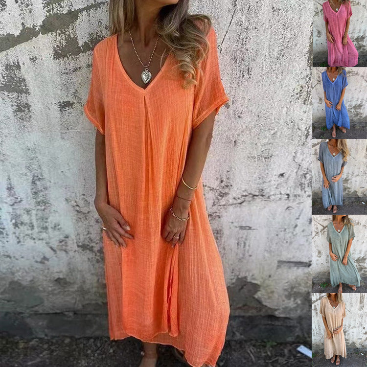 V-neck Dress for Women's | Lightweight Cotton
