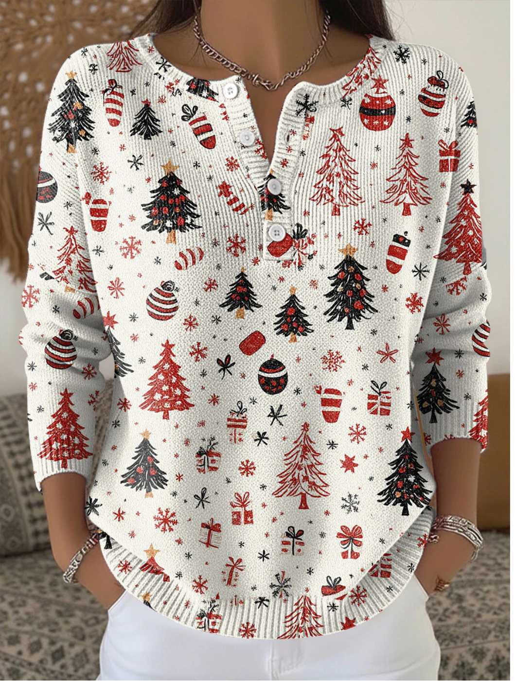 Kaitlan – Eleganter Weihnachtspullover
