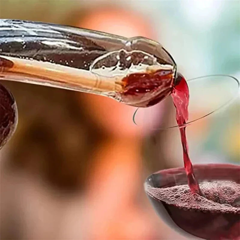 Einzigartige Glas Spuckende Kobra De Canter Wein - 22cm Einzigartiger Glas Servierer für Zuhause & Büro