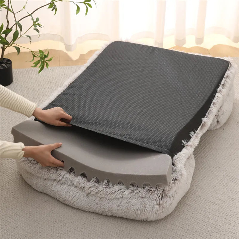 Plush Dog Bed | Anti-Slip, Washable & Durable Cozy Bed for Small to Medium Dogs
