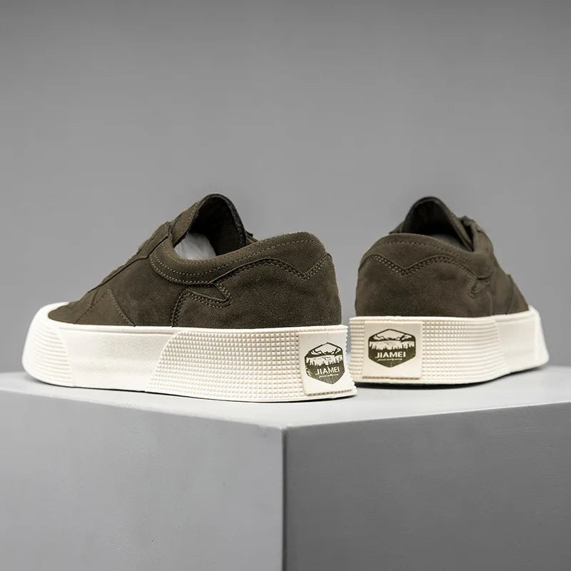 Casual Heren Schoenen – Gestikt Design met Comfortabele Zool