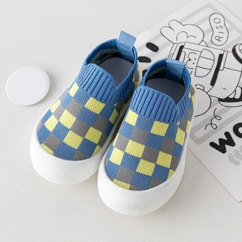 MiniStrides – Flexibele Instappers Ruitprint Antislip Peuterschoenen