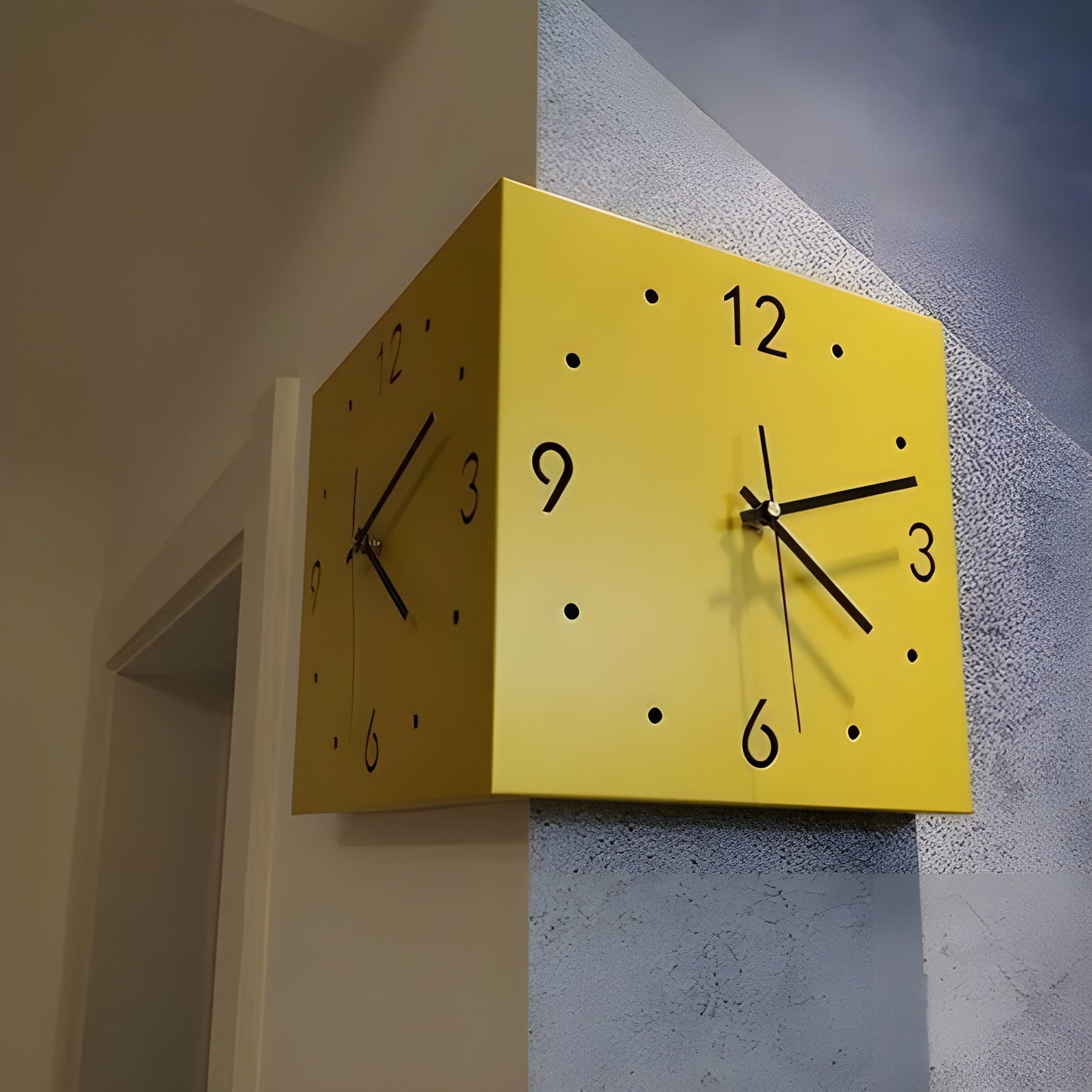 Garduru Clock – Elegante Doppelseitige Wanduhr