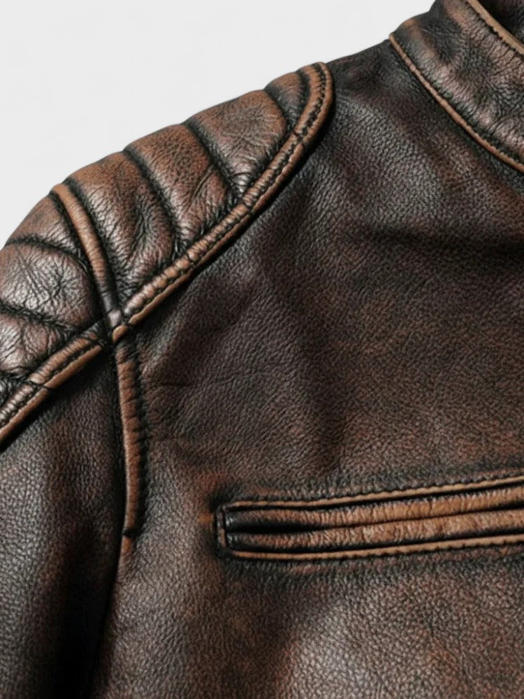 Javier | Chaqueta De Cuero Impactante