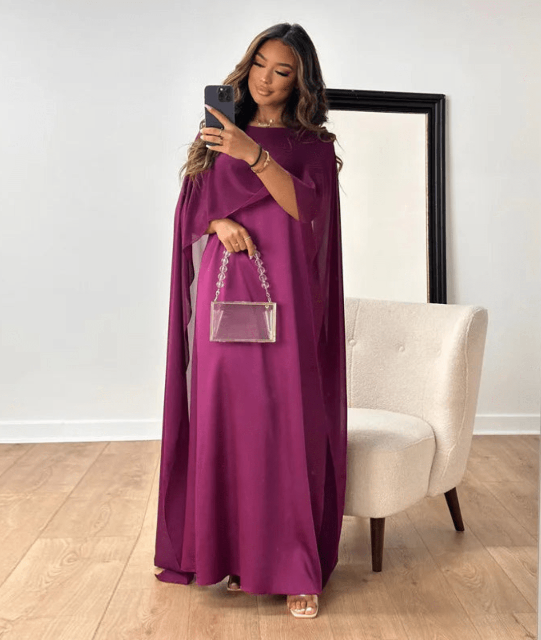 Tayma – Draped Sleeve Abaya