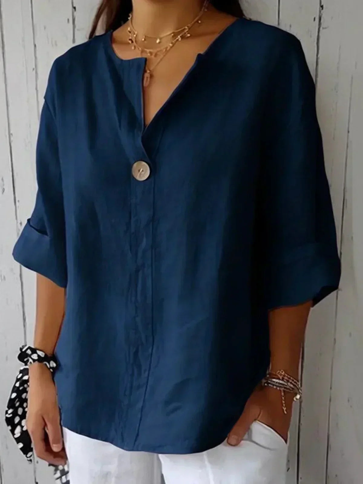 Sofia I Casual V-neck Blouse