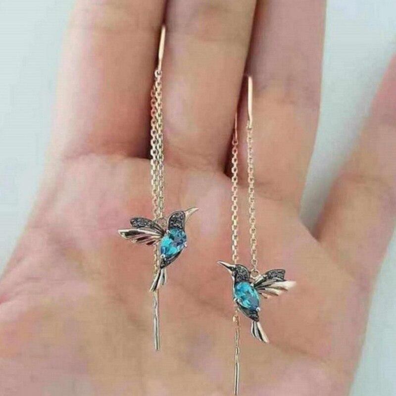Ailes de Colibri Brincos Elegantes - Esmalte e Cristais - Ines Braga
