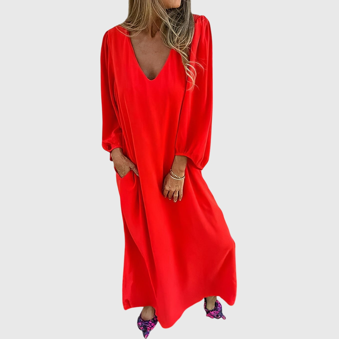 Carol™ - Long Boho Dress with Pockets