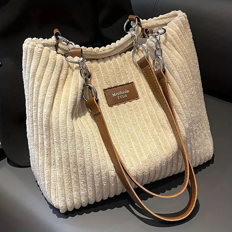Clémence Côtelé Velours Sac - Élégance - Mode-sac à main-PARIS FEMME