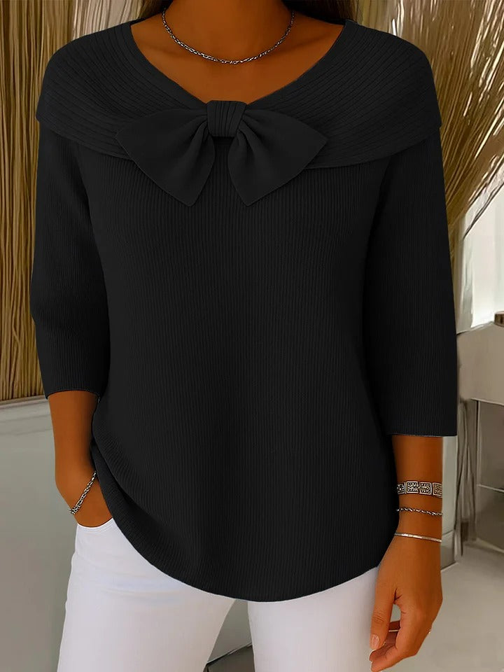 Ilona | Women's wool jumper with bow