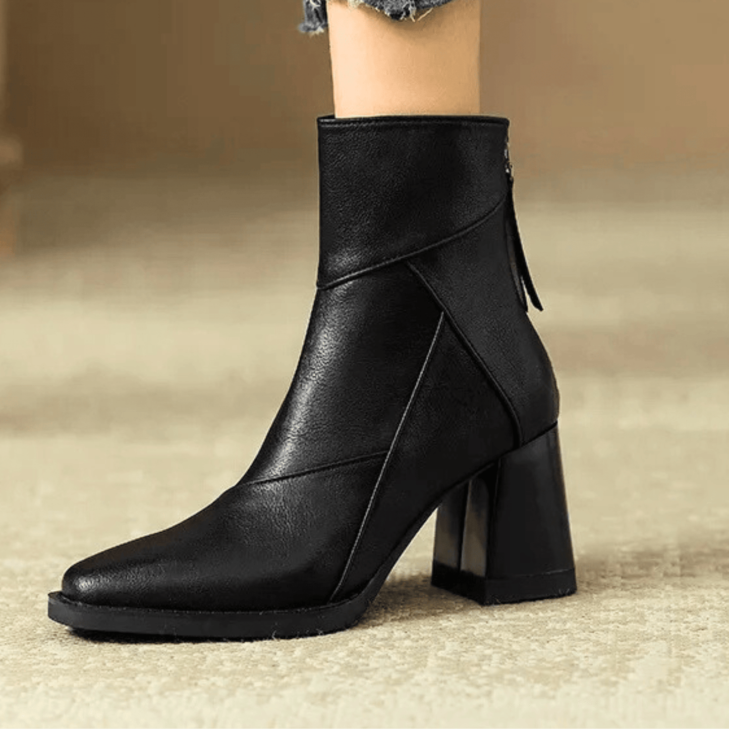 Einav - Botas Retro Con Tacón Grueso al Estilo Británico