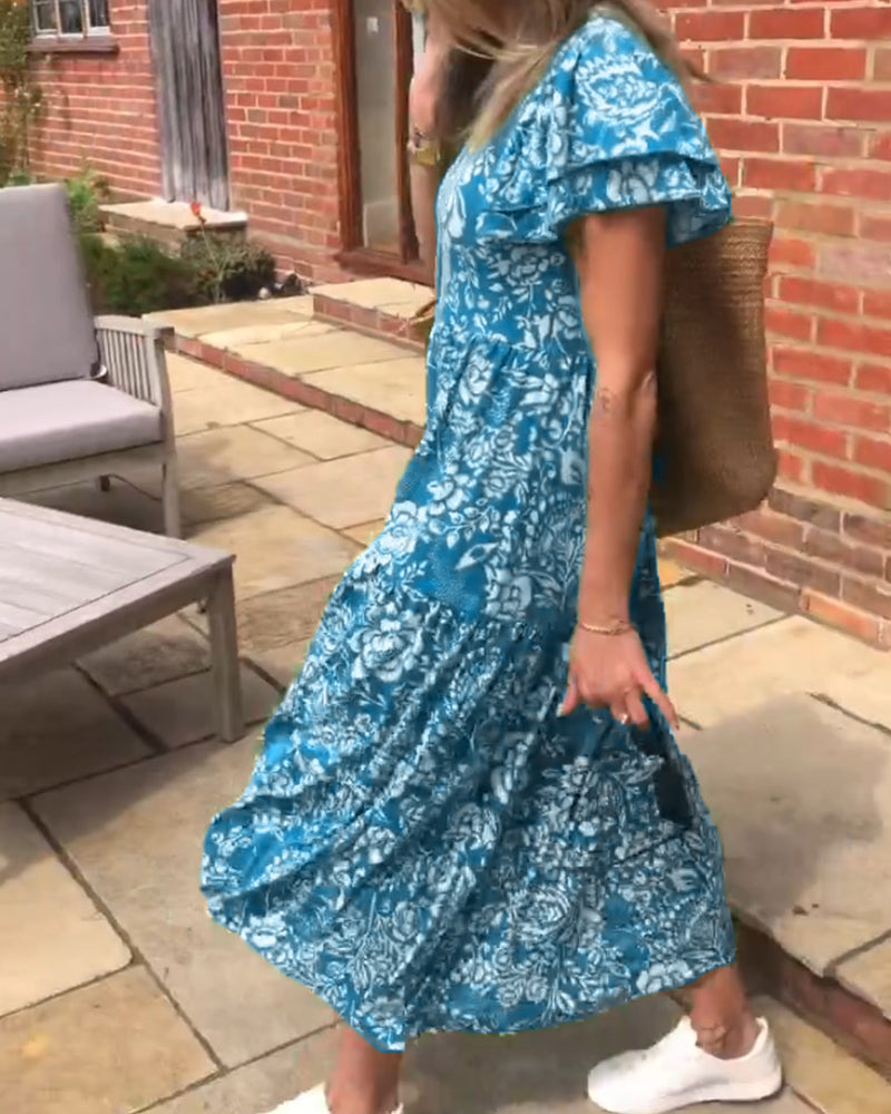 Bloom Coast Flutter Midi Dress