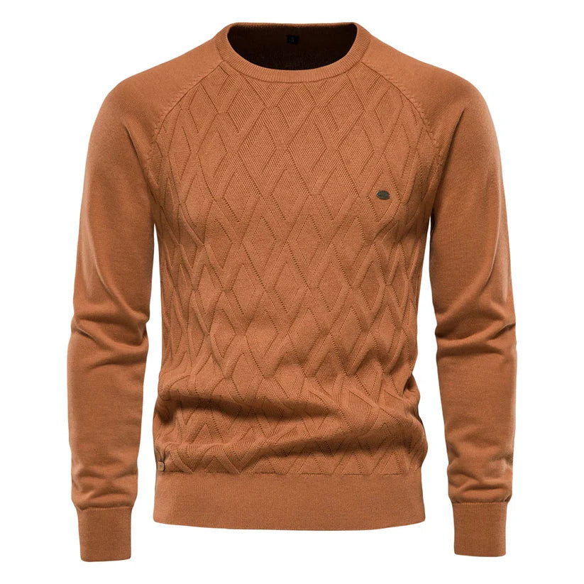 Zethar Pull Homme – Pull Tricoté Élégant & Chaud à Col Rond pour l’Hiver