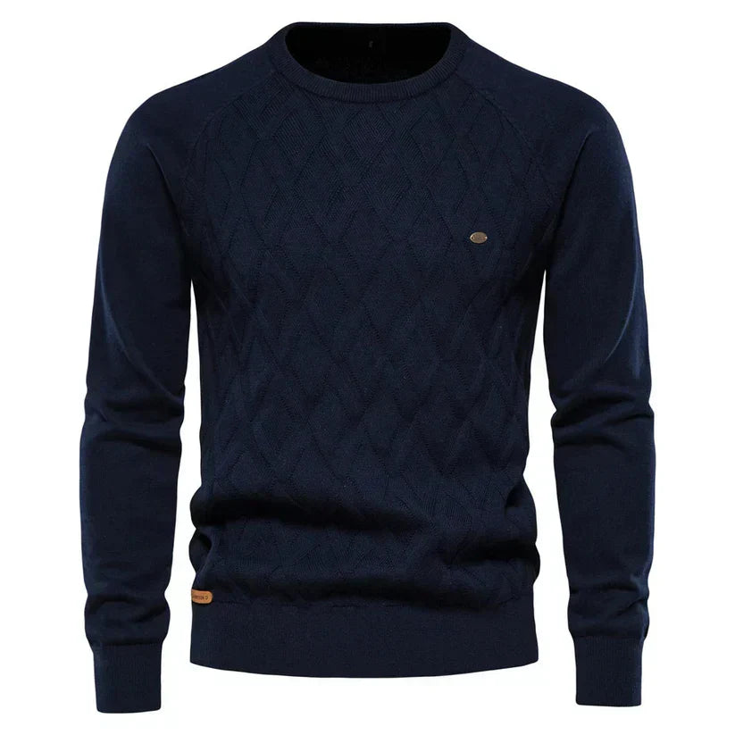 Zethar Pull Homme – Pull Tricoté Élégant & Chaud à Col Rond pour l’Hiver
