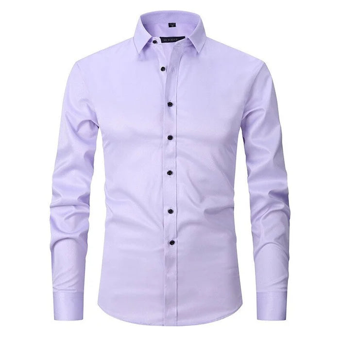 Thomas – Chemise élégante à manches longues avec bouton et col pointu classique