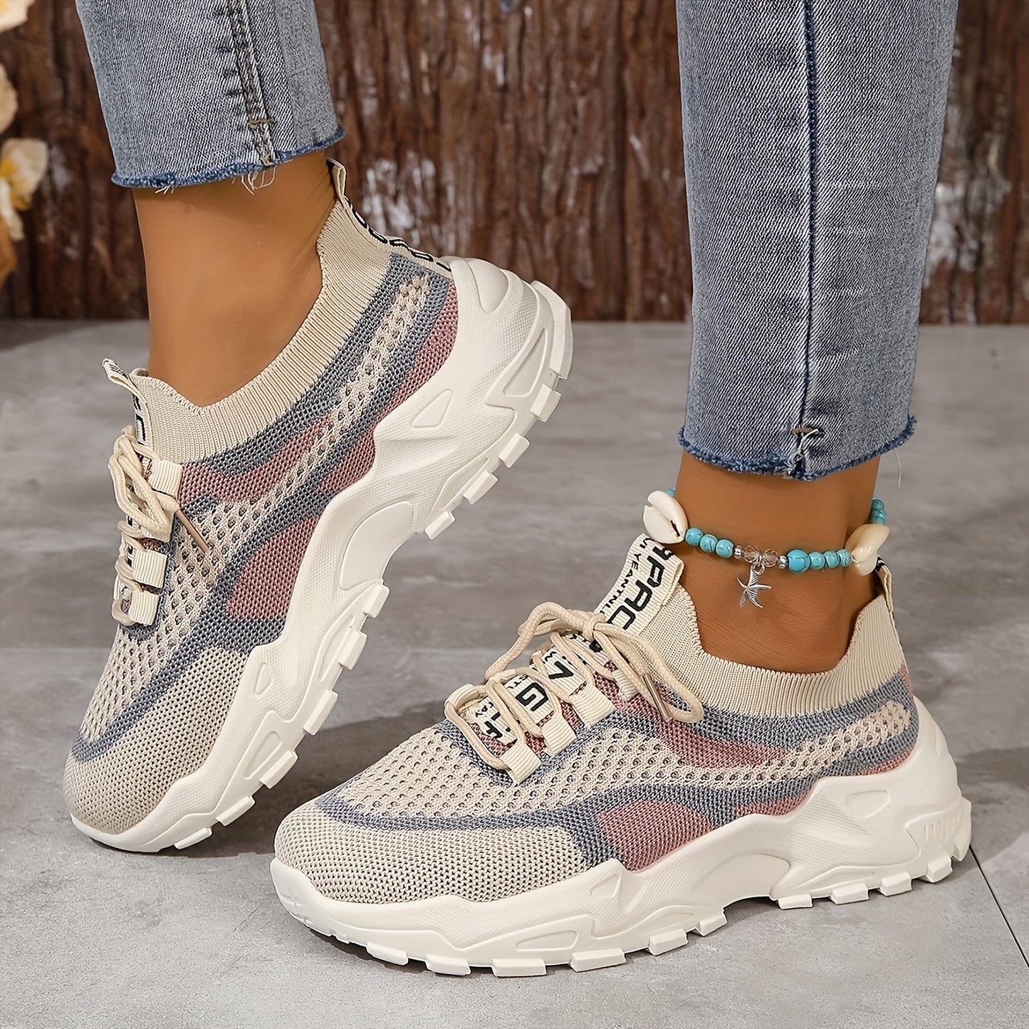 Amanda Women's Stylish Mesh Sneakers with Adjustable Comfort