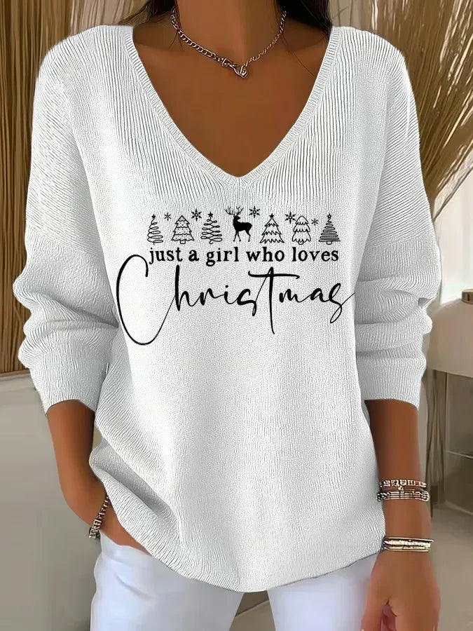 Cailee - Christmas V-Neck T-Shirt