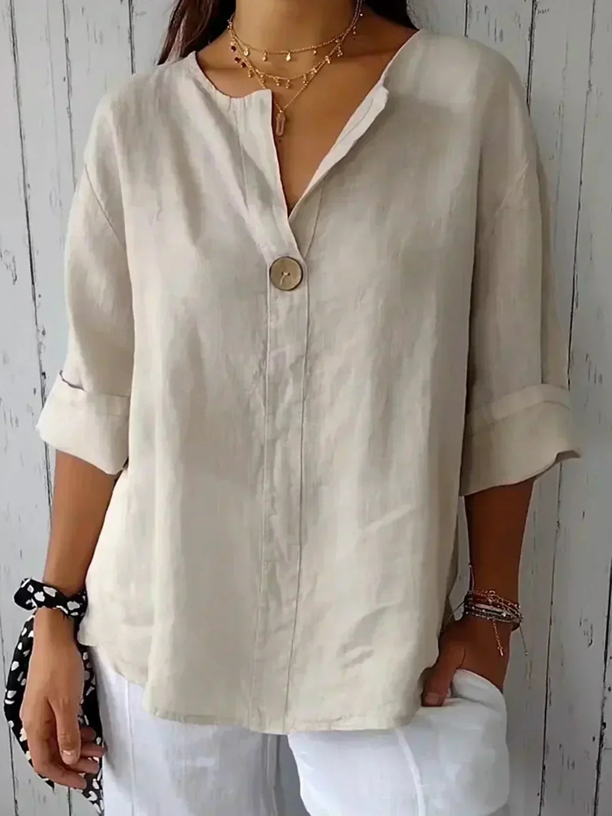 Sofia I Casual V-neck Blouse