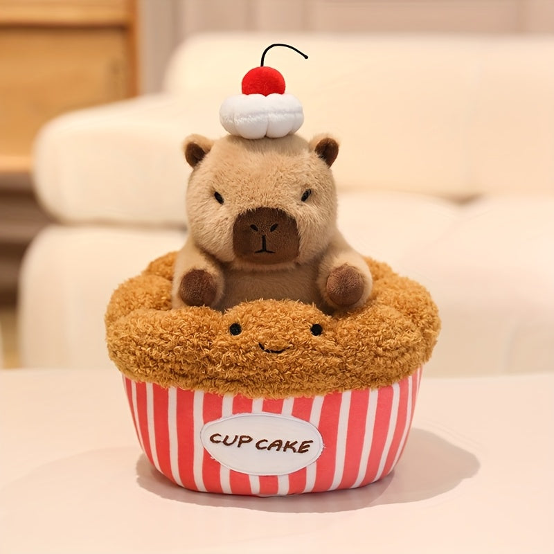 CuteCapybara – Schattige Pluche Knuffel 2-in-1 Croissant & Ananasbrood