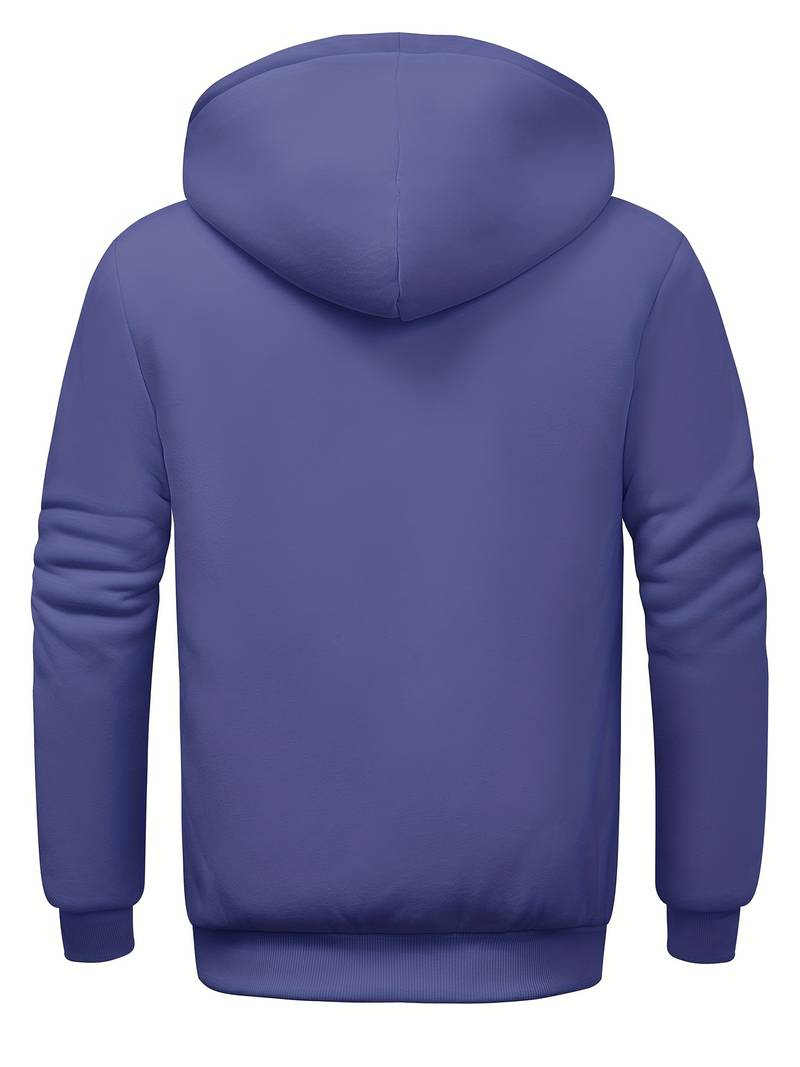Sweat À Capuche Uni Avec Fermeture Zippée Pour Homme | Idéal Pour Un Usage Quotidien