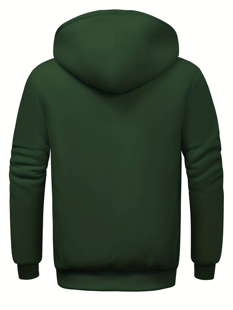 Sweat À Capuche Uni Avec Fermeture Zippée Pour Homme | Idéal Pour Un Usage Quotidien