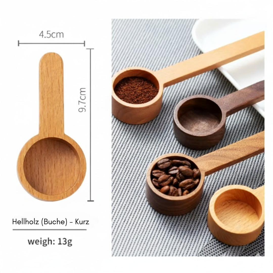 Holz-Kaffeemesslöffel aus Walnuss oder Buche (2er-Set)