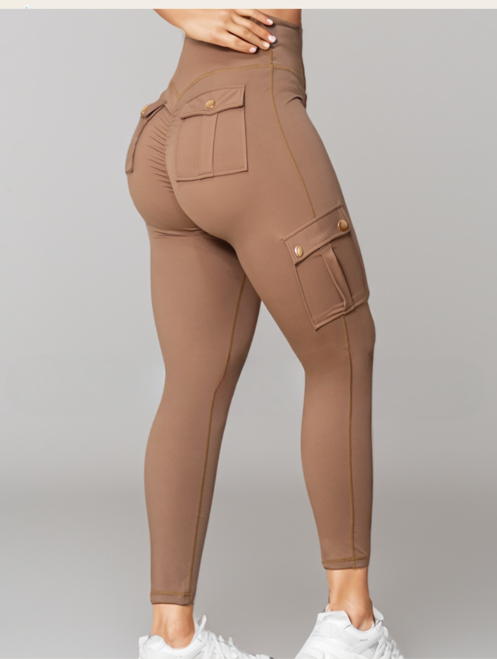 Alice – Pantalon taille haute tendance avec plusieurs poches et coupe décontractée