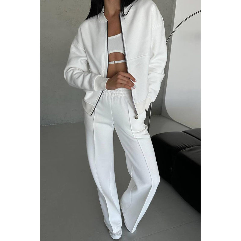 Rae Street Lounge Set – Tweedelig Damespak met Bomberjack & Wijde Jogger