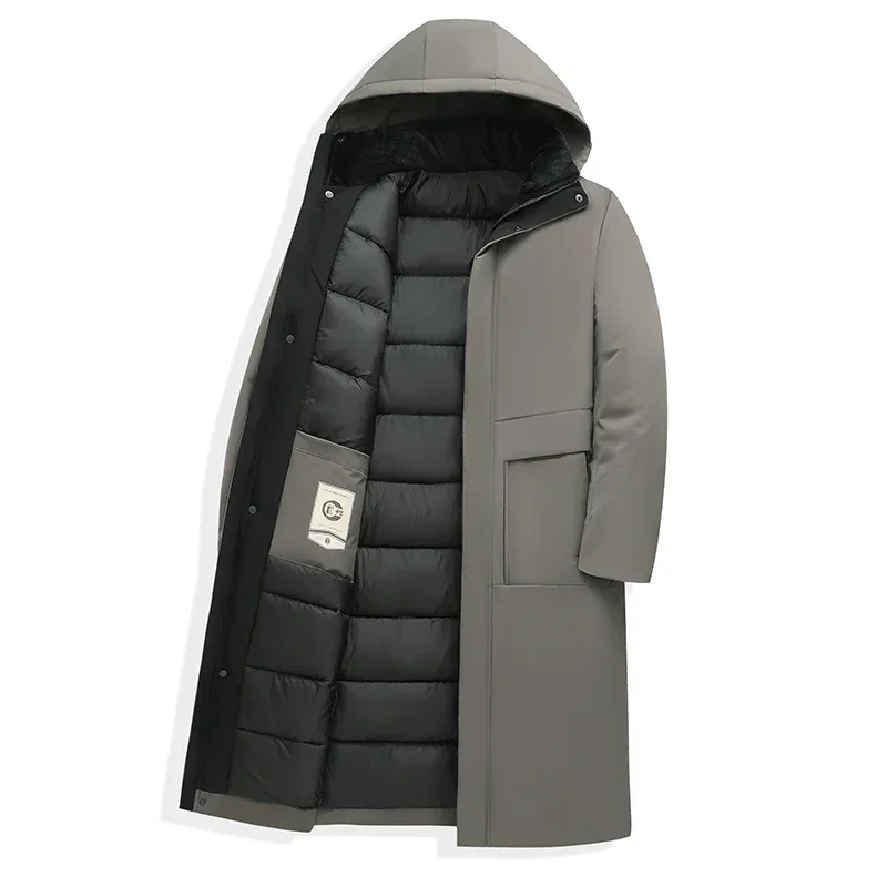 Julien – Long manteau d’hiver chaud à capuche homme