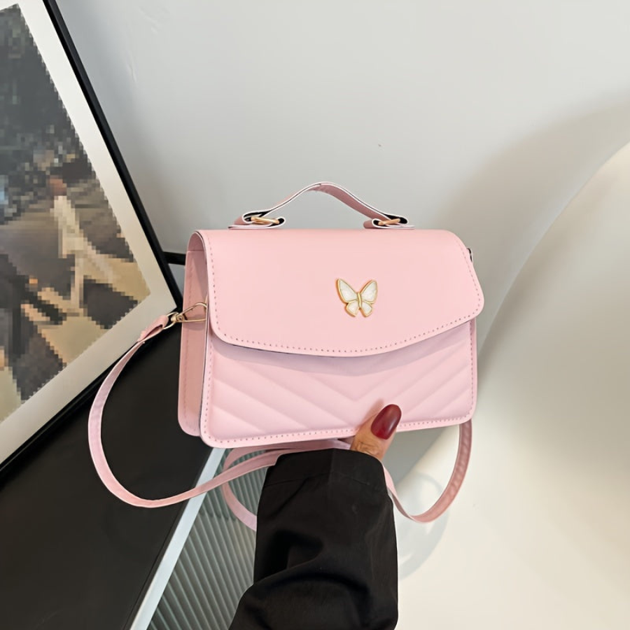 Serena - Petit sac carré papillon élégant avec options de transport polyvalentes