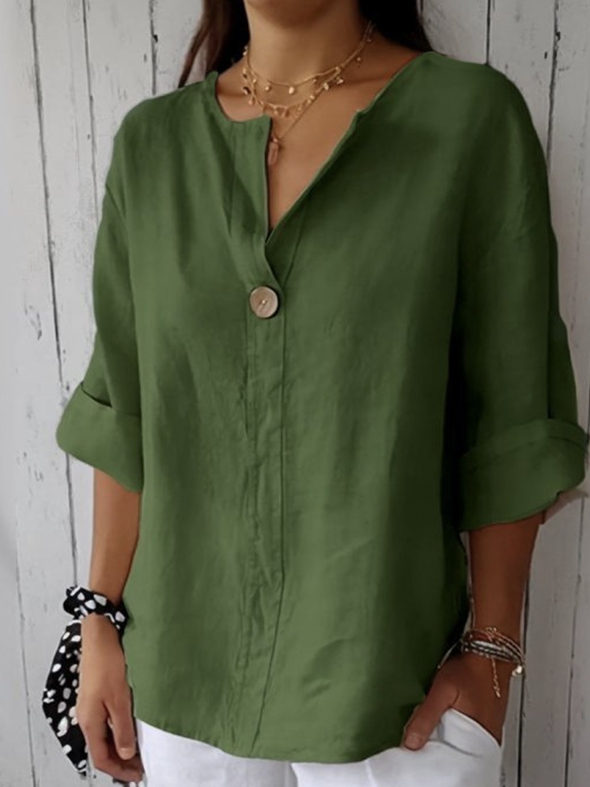 Sofia I Casual V-neck Blouse