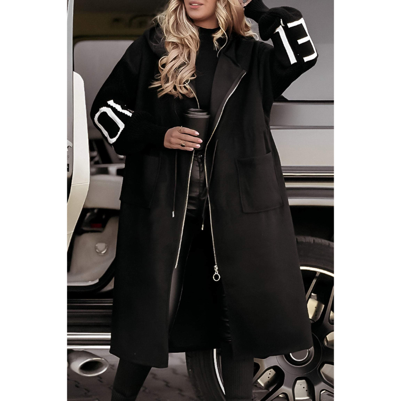 Ava Patchwork Chic Jas – Warme Damesjas met Moderne Herfstlook