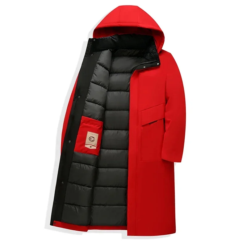 Julien – Long manteau d’hiver chaud à capuche homme