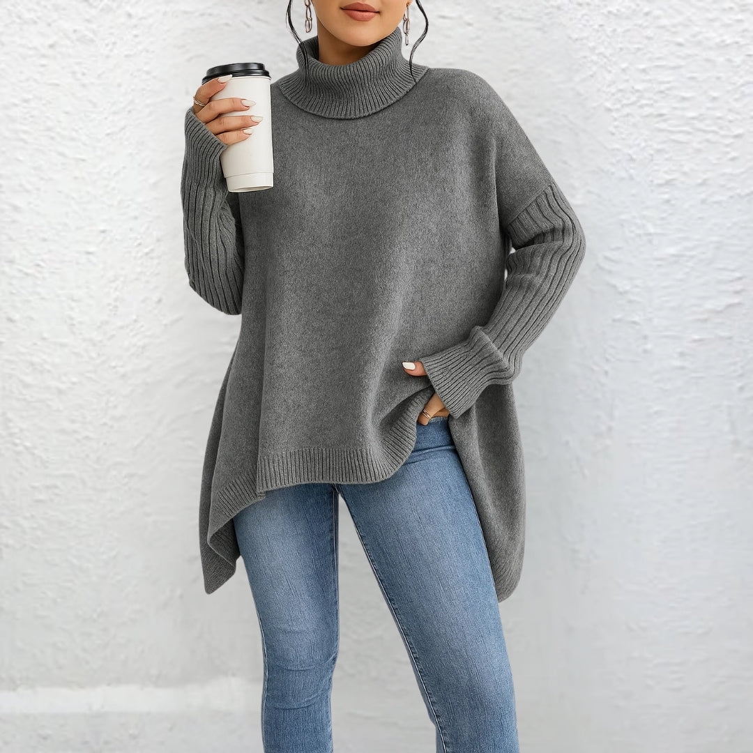 Vânia | Camisola de Gola Alta Casual