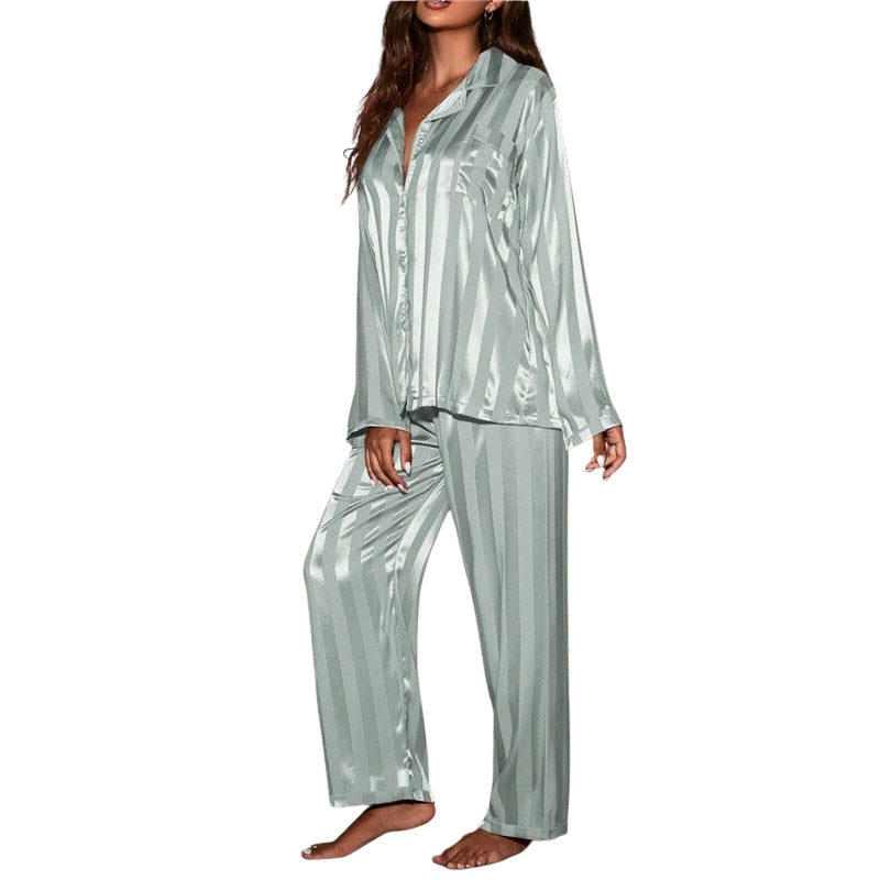 Adriana – Ensemble Pyjama à Manches Longues avec Pantalon Ample