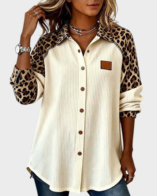 Mireia | Camisa de botones con estampado leopardo