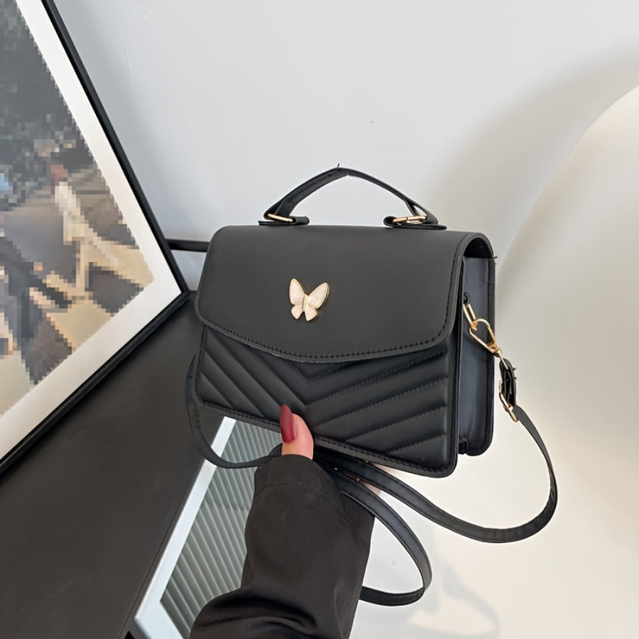Serena - Petit sac carré papillon élégant avec options de transport polyvalentes